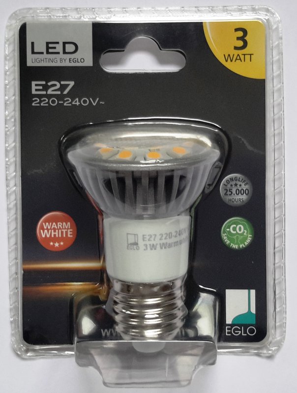 LED Strahler E27 220-240 VAC 3 W