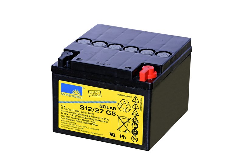 EXIDE Sonnenschein Solarbatterie S12/27 G5 Solar | 12 V-27 Ah